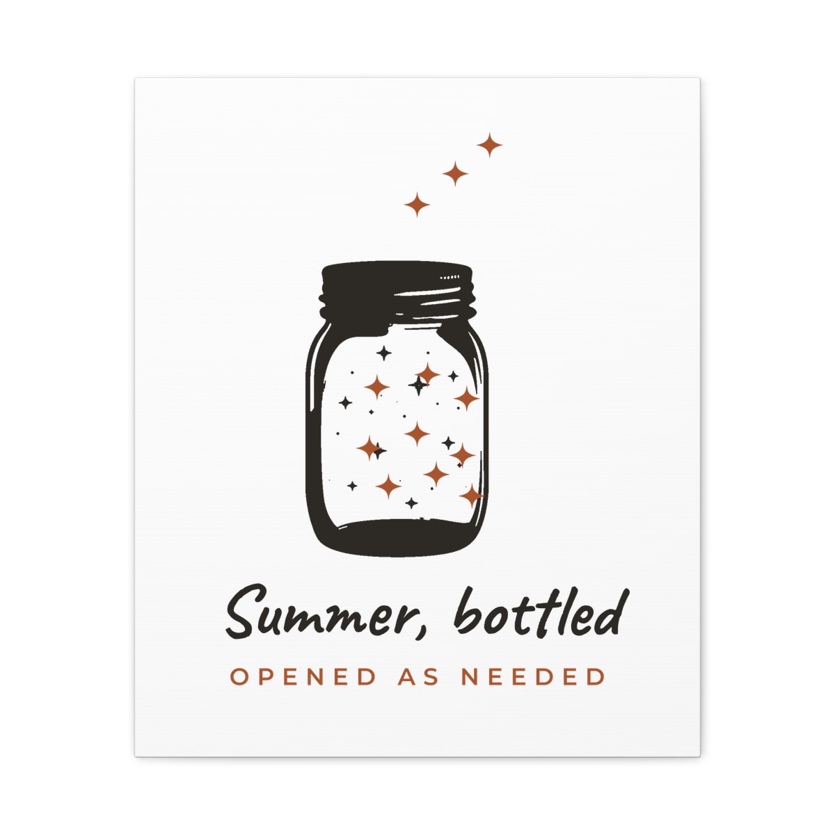 Summer, Bottled, printed on a canvas in White