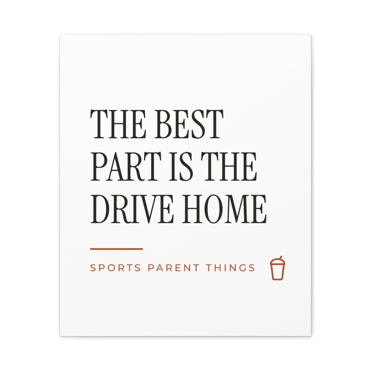 The Drive Home, printed on a canvas in White