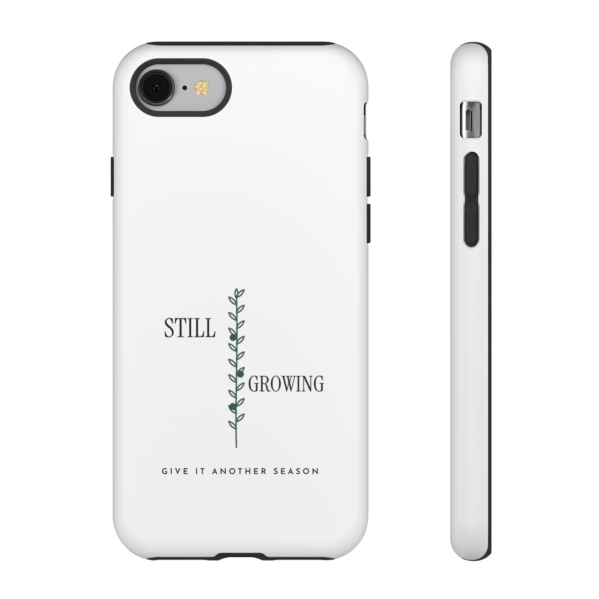 Still Growing Olive Branch, printed on a phone case in White
