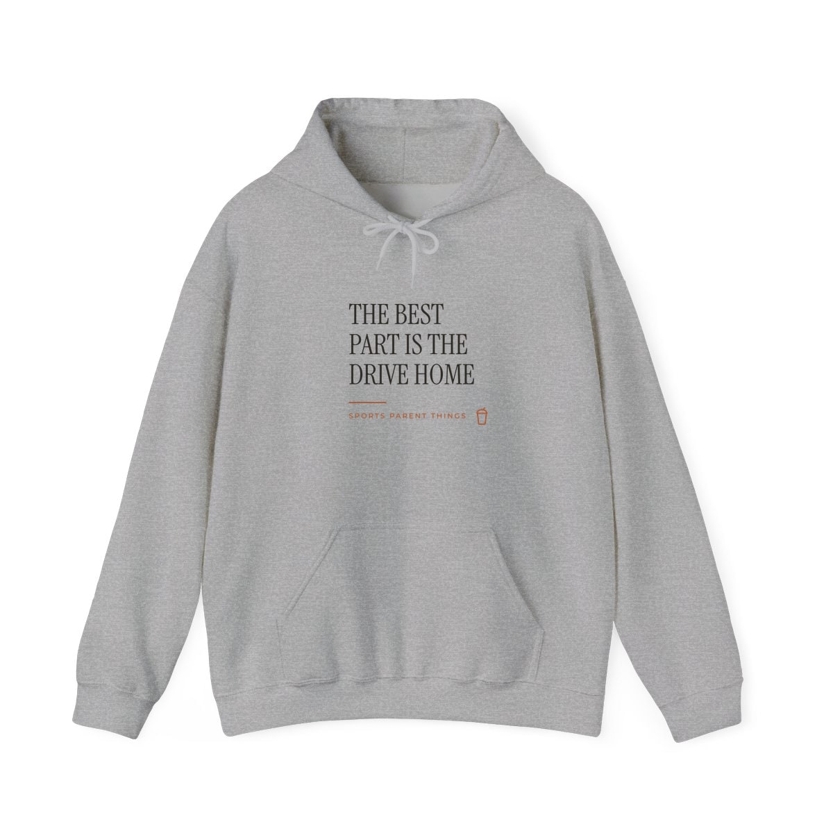 The Drive Home, printed on a hoodie in Sport Grey