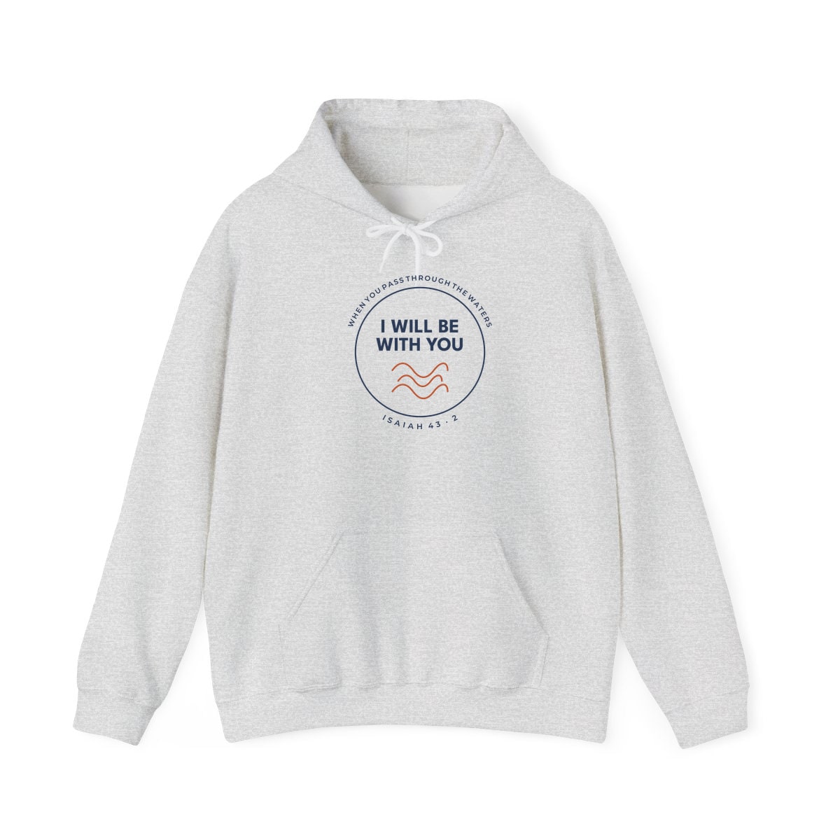 When You Pass Through, printed on a hoodie in Ash
