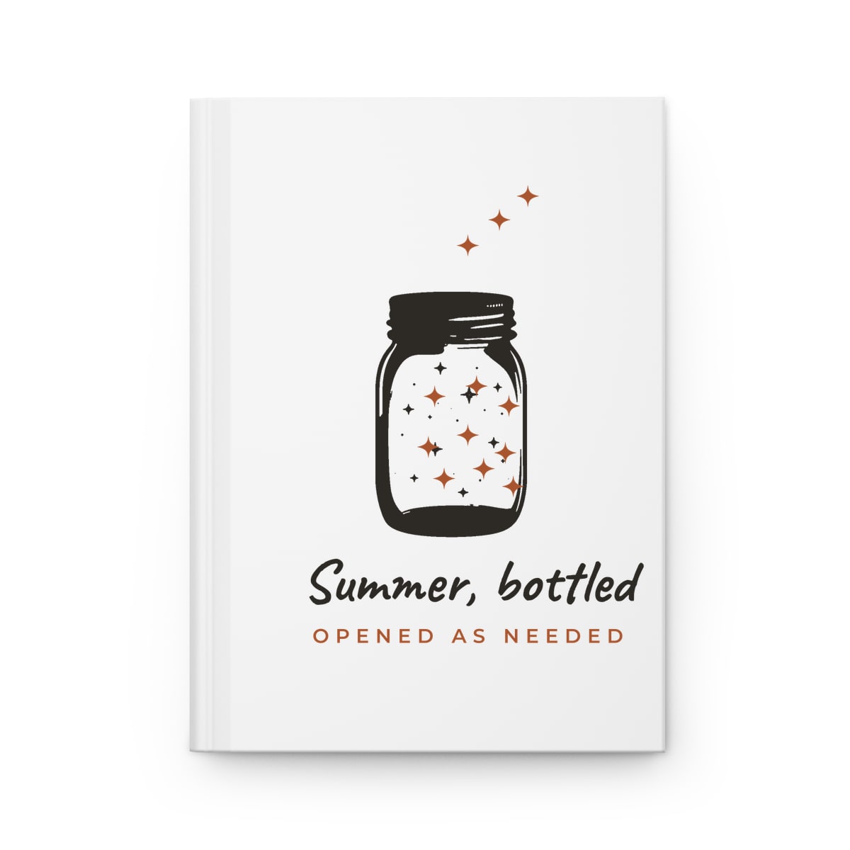Summer, Bottled, printed on a journal in White