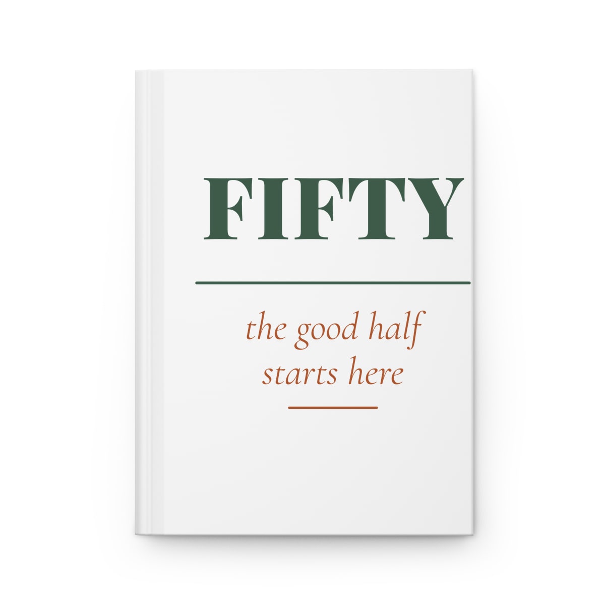 The Good Half, printed on a journal in White