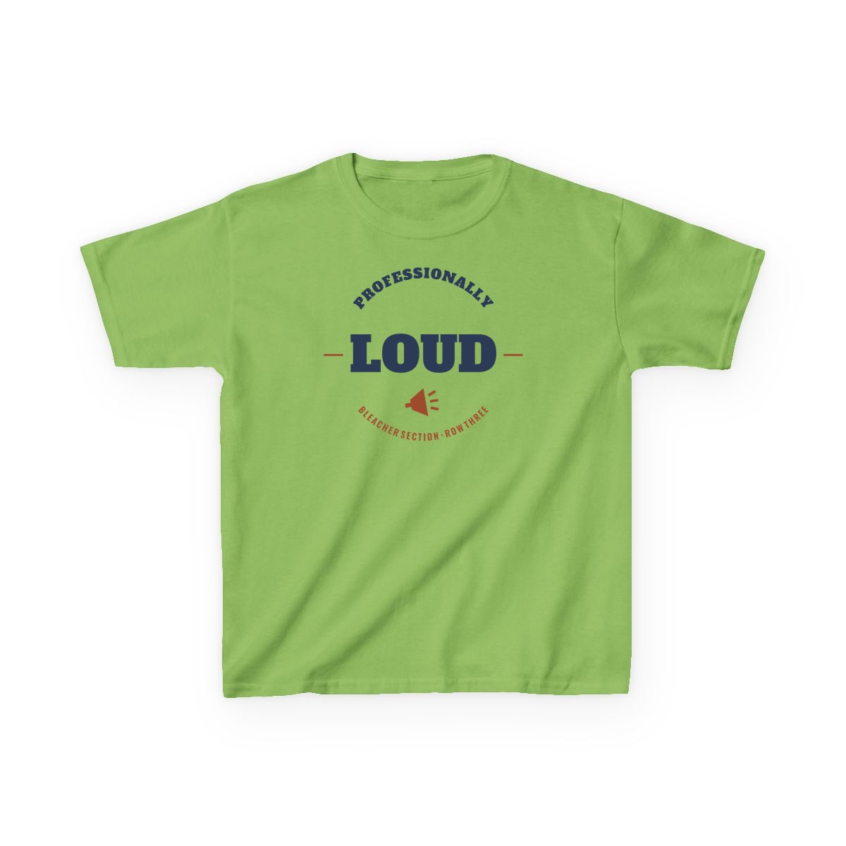 Professionally Loud, printed on a kids tee in Lime