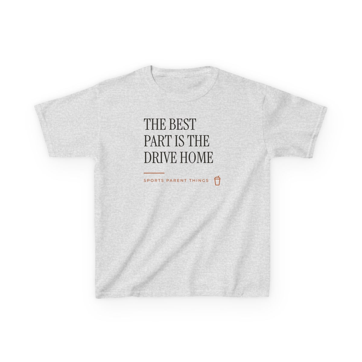 The Drive Home, printed on a kids tee in Ash