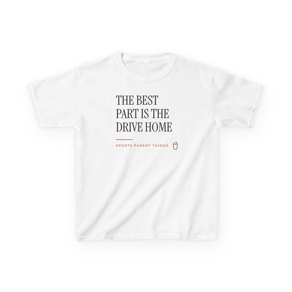 The Drive Home, printed on a kids tee in White