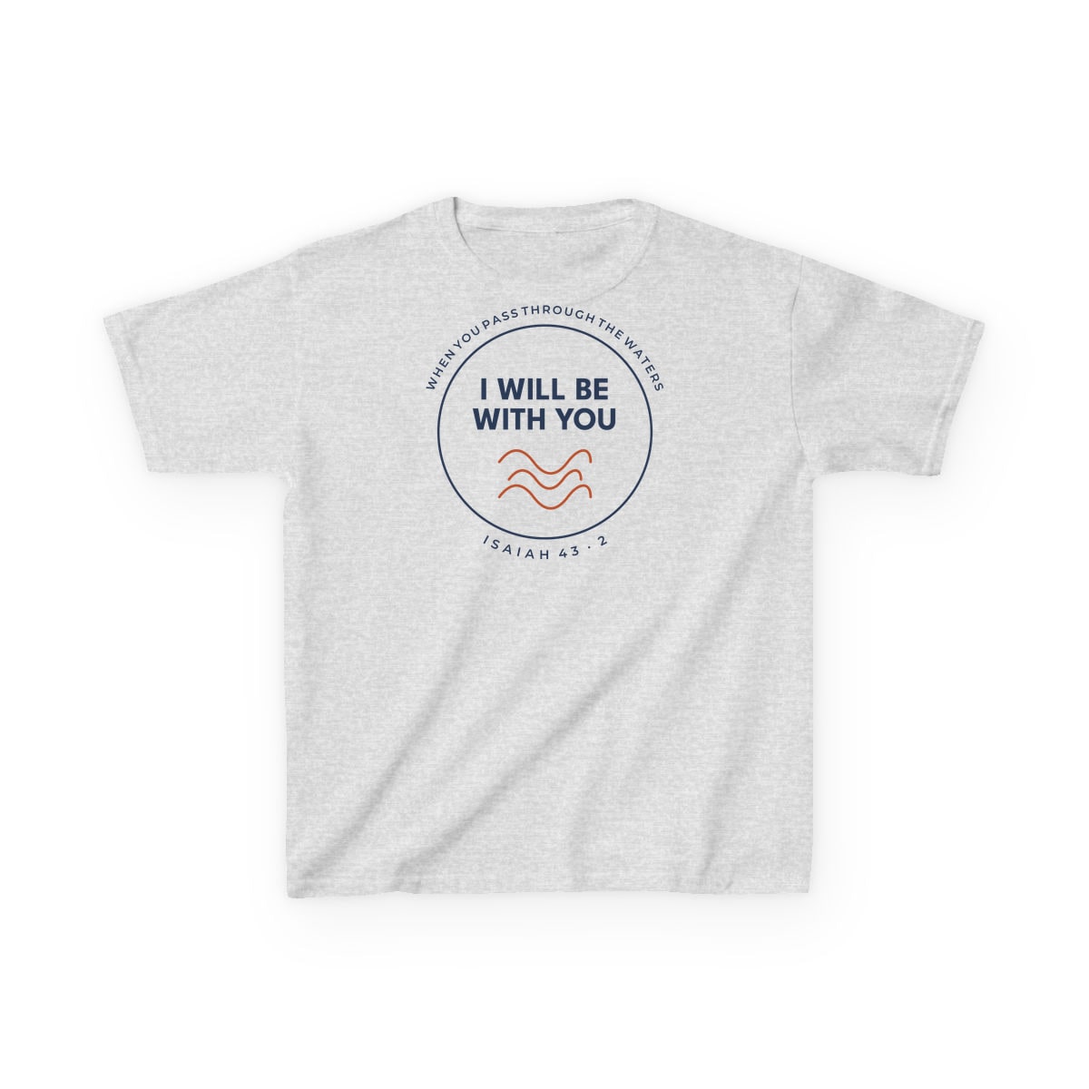 When You Pass Through, printed on a kids tee in Ash