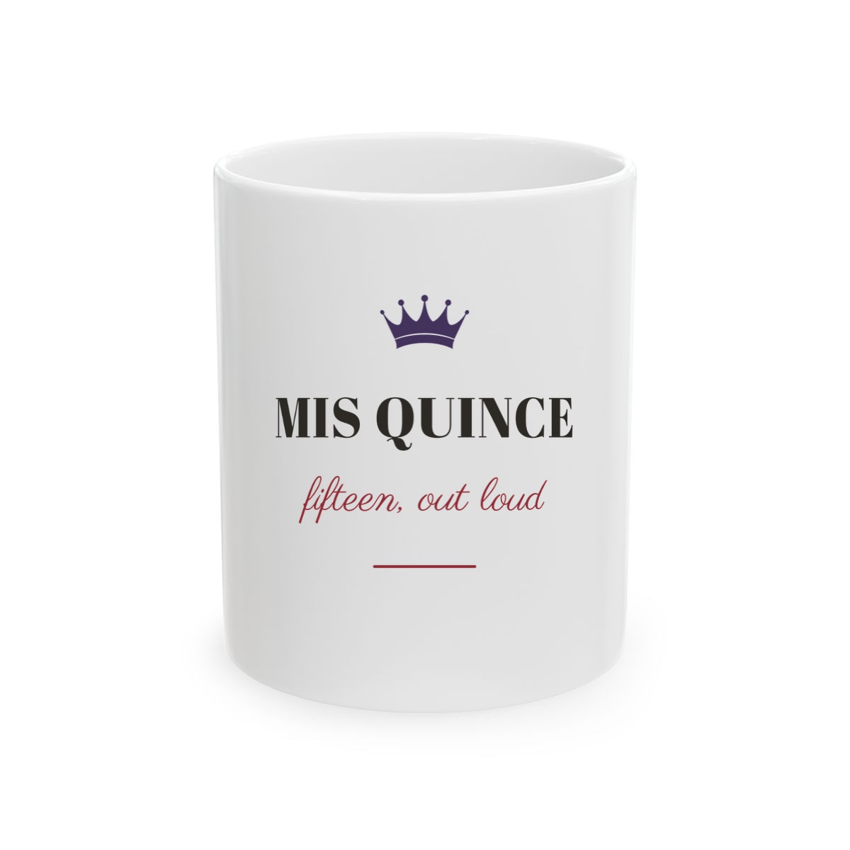 Mis Quince, printed on a mug in White