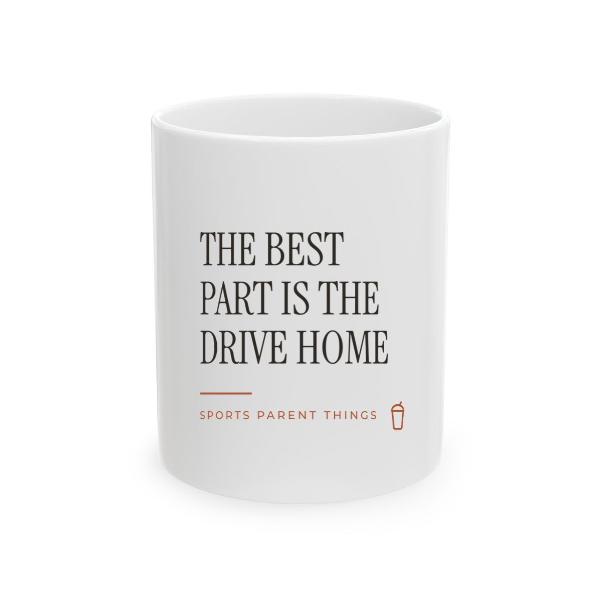 The Drive Home, printed on a mug in White