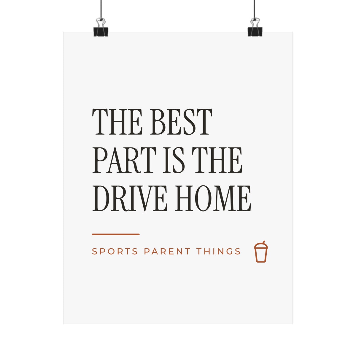 The Drive Home, printed on a art print in White