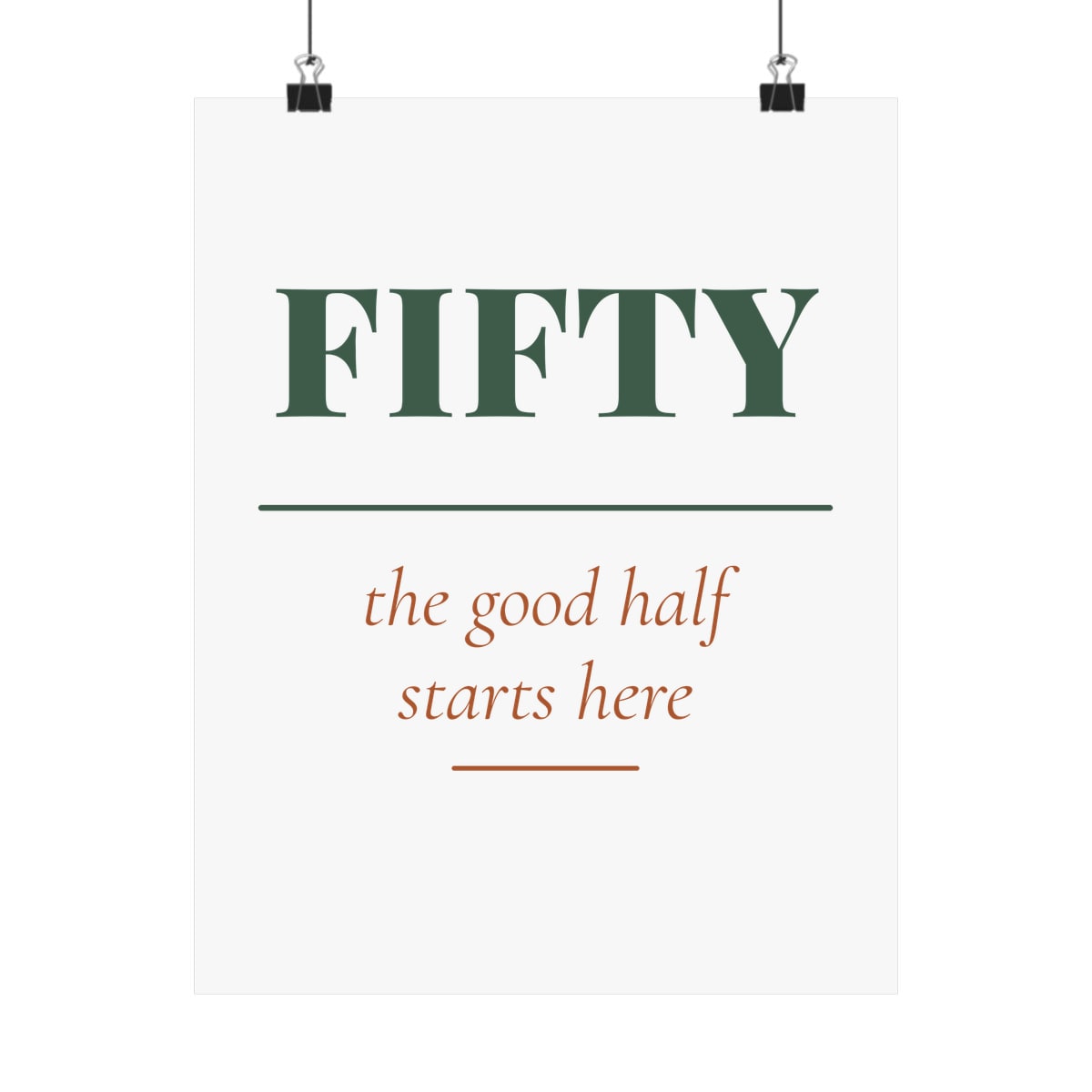 The Good Half, printed on a art print in White