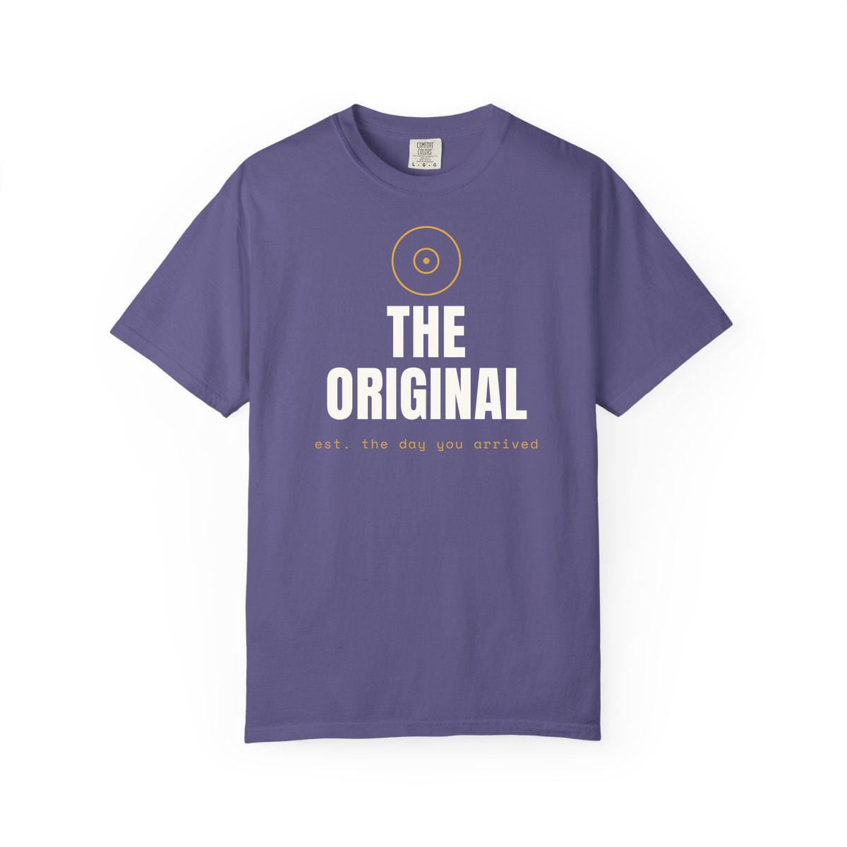 The Original, printed on a Comfort Colors garment-dyed t-shirt in Grape