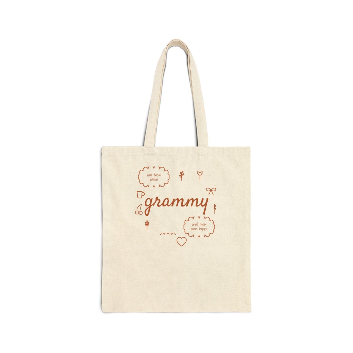 Spoil Them, Send Them Home, printed on a tote bag in Natural