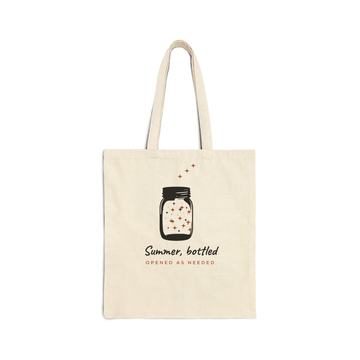 Summer, Bottled, printed on a tote bag in Natural
