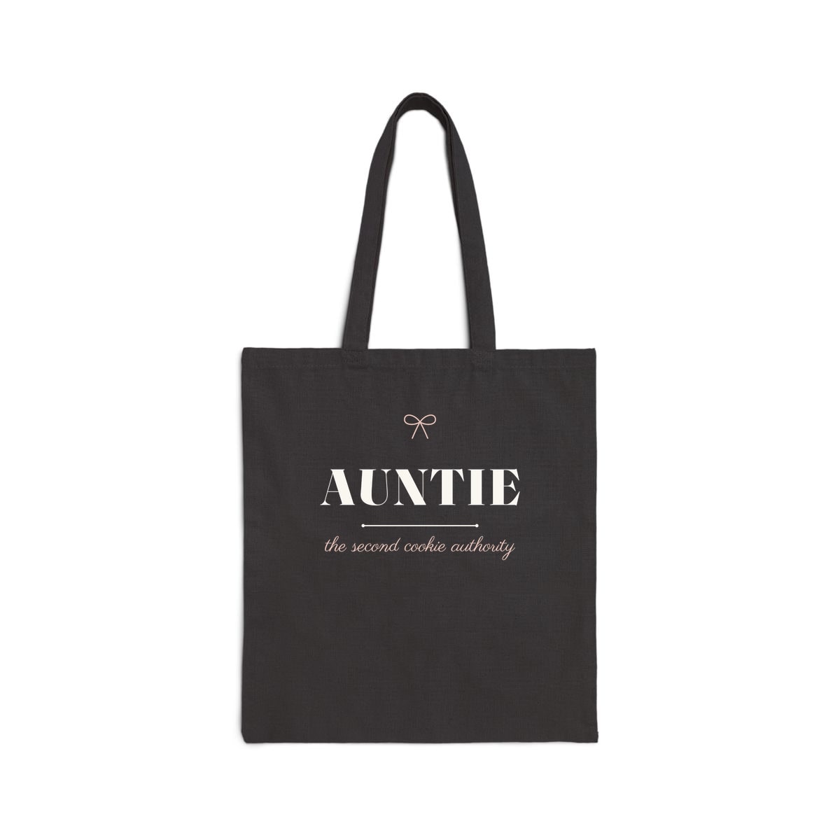 The Second Cookie Authority, printed on a tote bag in Black