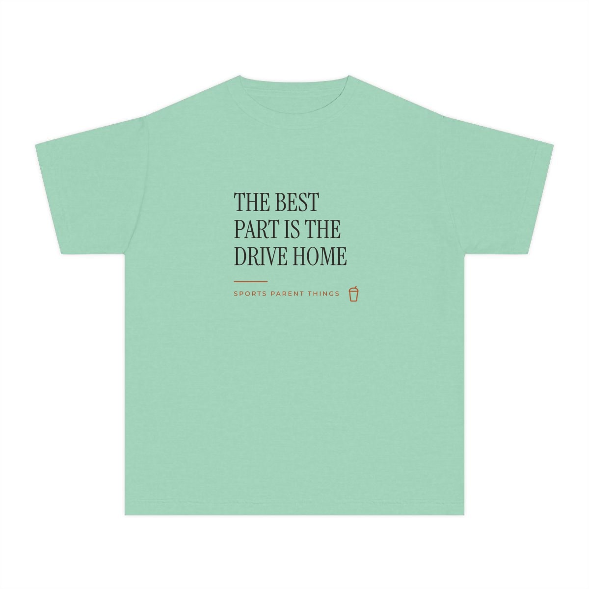 The Drive Home, printed on a youth tee in Island Reef