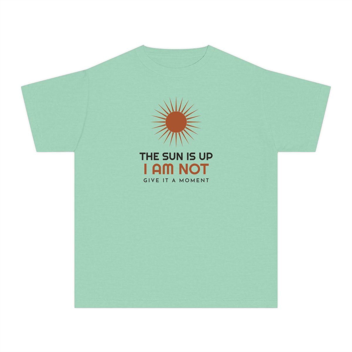 The Sun Is Up, printed on a youth tee in Island Reef